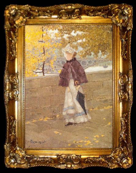 framed  Maurice Prendergast Along the Seine, ta009-2